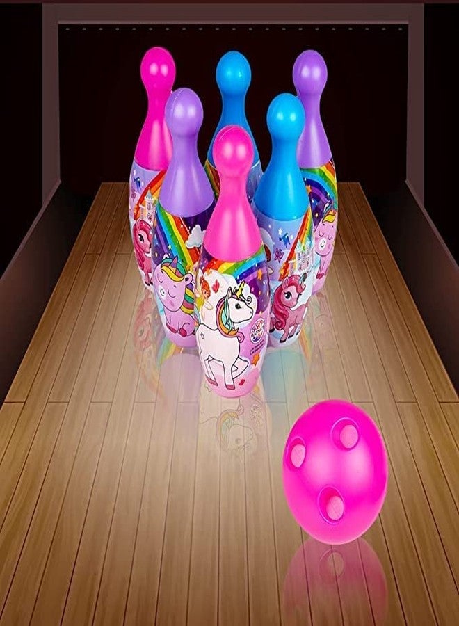 JAPSI Unicorn Bowling Play Set for Kids, 6 Bottles and 1 Ball, Non-Toxic Plastic, Multicolour, Age 3+ | - Image 5